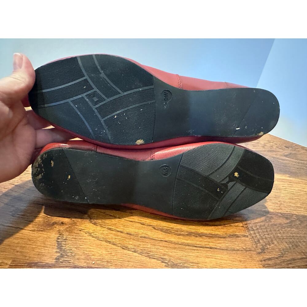 Array Freedom Square Toe Leather Loafers Red Size… - image 7